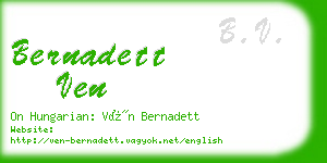 bernadett ven business card